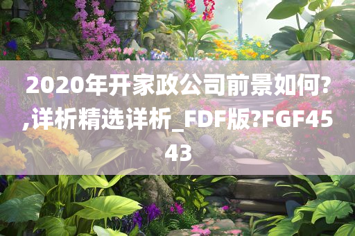 2020年开家政公司前景如何?,详析精选详析_FDF版?FGF4543