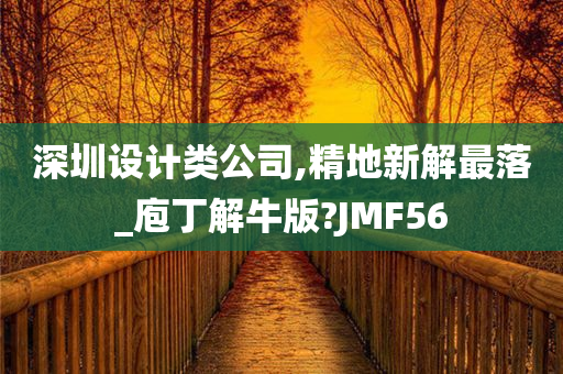 深圳设计类公司,精地新解最落_庖丁解牛版?JMF56