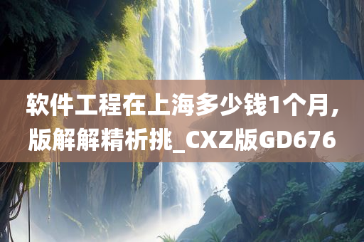 软件工程在上海多少钱1个月,版解解精析挑_CXZ版GD676