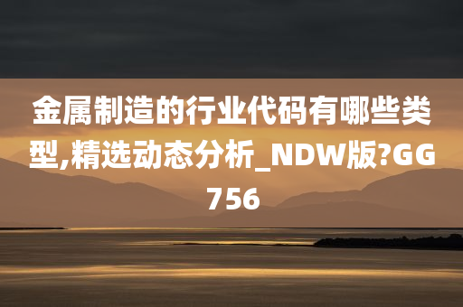 金属制造的行业代码有哪些类型,精选动态分析_NDW版?GG756