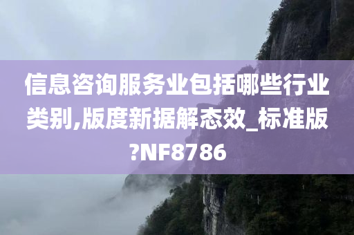 信息咨询服务业包括哪些行业类别,版度新据解态效_标准版?NF8786