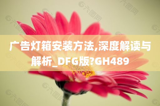 广告灯箱安装方法,深度解读与解析_DFG版?GH489