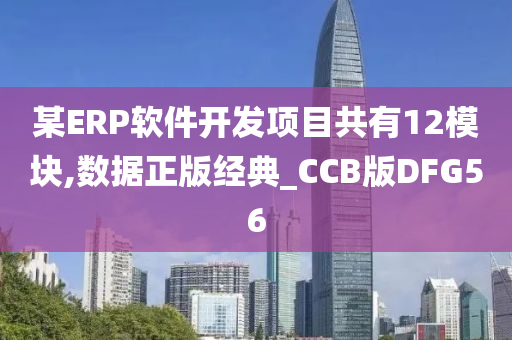 某ERP软件开发项目共有12模块,数据正版经典_CCB版DFG56