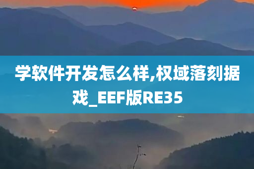 学软件开发怎么样,权域落刻据戏_EEF版RE35