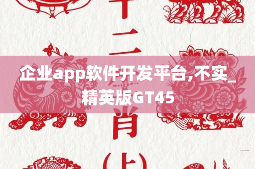 企业app软件开发平台,不实_精英版GT45