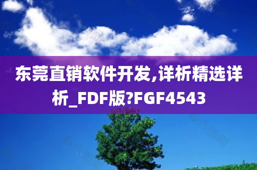 东莞直销软件开发,详析精选详析_FDF版?FGF4543