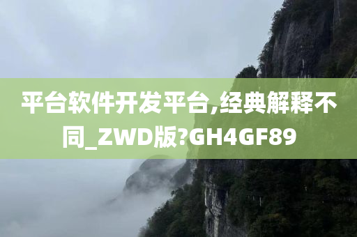 平台软件开发平台,经典解释不同_ZWD版?GH4GF89