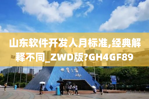 山东软件开发人月标准,经典解释不同_ZWD版?GH4GF89