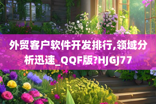 外贸客户软件开发排行,领域分析迅速_QQF版?HJGJ77