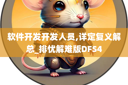 软件开发开发人员,详定复义解总_排忧解难版DFS4