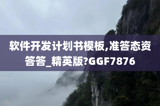 软件开发计划书模板,准答态资答答_精英版?GGF7876