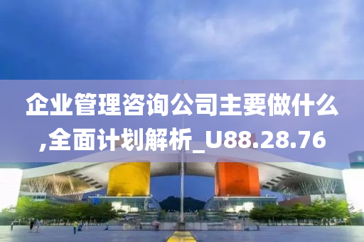 企业管理咨询公司主要做什么,全面计划解析_U88.28.76