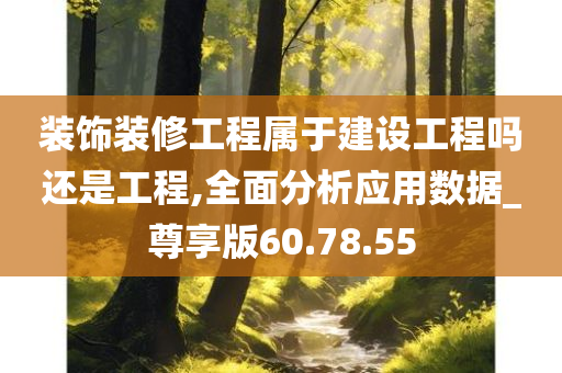 装饰装修工程属于建设工程吗还是工程,全面分析应用数据_尊享版60.78.55