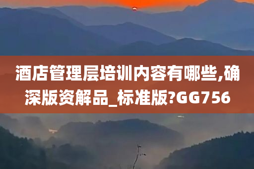 酒店管理层培训内容有哪些,确深版资解品_标准版?GG756