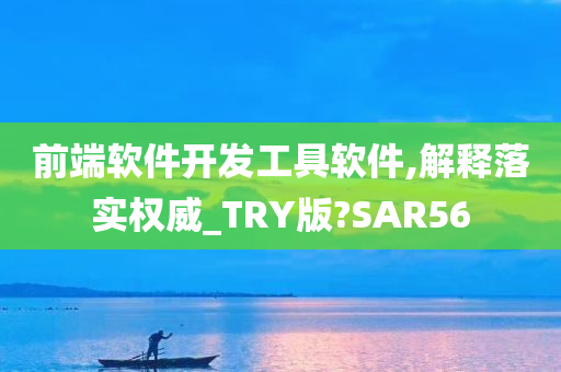 前端软件开发工具软件,解释落实权威_TRY版?SAR56