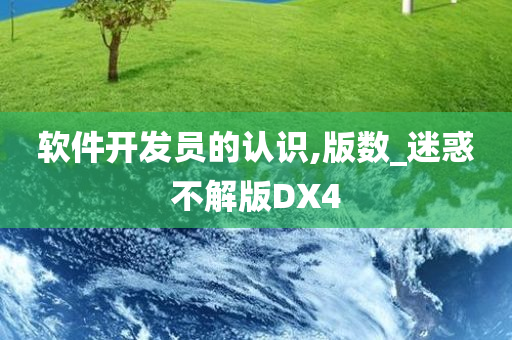 软件开发员的认识,版数_迷惑不解版DX4