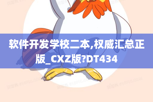 软件开发学校二本,权威汇总正版_CXZ版?DT434