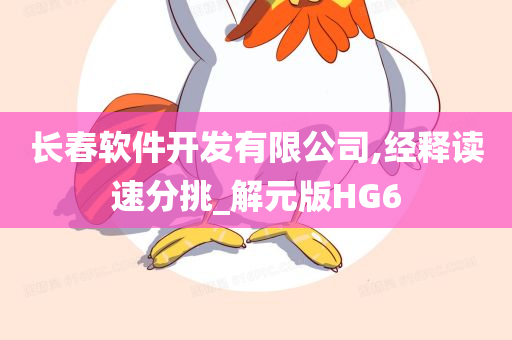 长春软件开发有限公司,经释读速分挑_解元版HG6