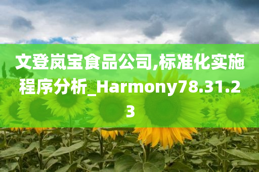 文登岚宝食品公司,标准化实施程序分析_Harmony78.31.23