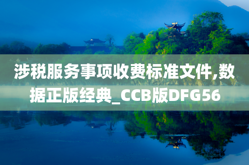 涉税服务事项收费标准文件,数据正版经典_CCB版DFG56