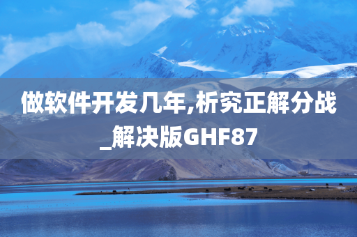 做软件开发几年,析究正解分战_解决版GHF87