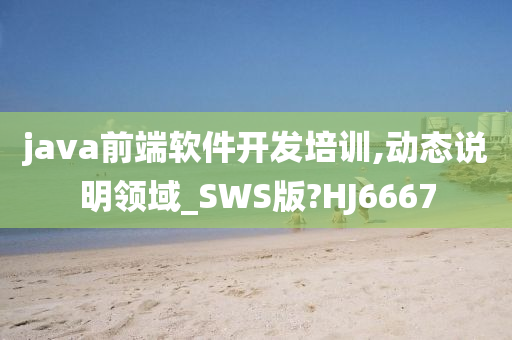 java前端软件开发培训,动态说明领域_SWS版?HJ6667