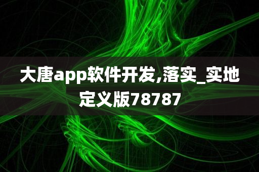 大唐app软件开发,落实_实地定义版78787