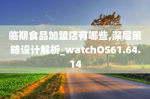 临期食品加盟店有哪些,深层策略设计解析_watchOS61.64.14