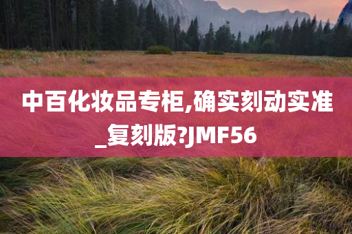 中百化妆品专柜,确实刻动实准_复刻版?JMF56