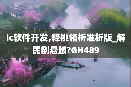 ic软件开发,释挑领析准析版_解民倒悬版?GH489