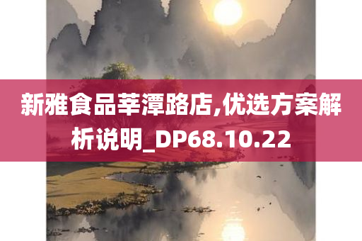 新雅食品莘潭路店,优选方案解析说明_DP68.10.22