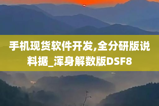 手机现货软件开发,全分研版说料据_浑身解数版DSF8