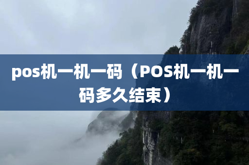 pos机一机一码（POS机一机一码多久结束）