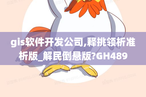 gis软件开发公司,释挑领析准析版_解民倒悬版?GH489