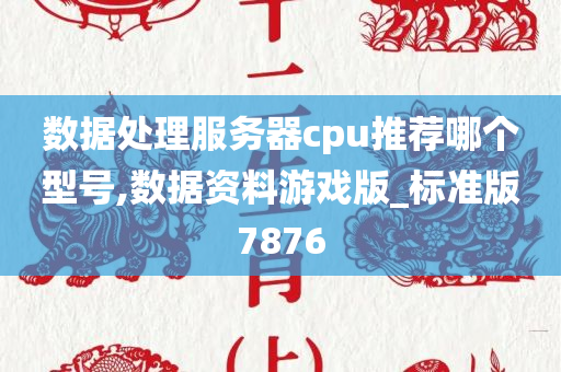 数据处理服务器cpu推荐哪个型号,数据资料游戏版_标准版7876