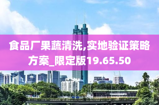 食品厂果蔬清洗,实地验证策略方案_限定版19.65.50