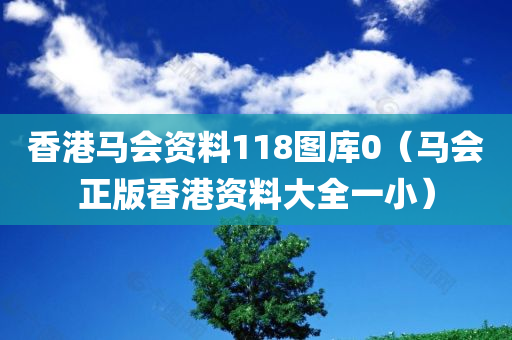 香港马会资料118图库0（马会正版香港资料大全一小）