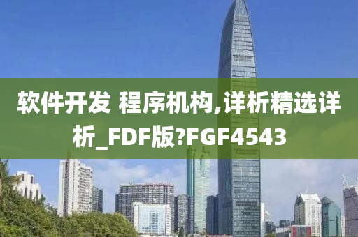 软件开发 程序机构,详析精选详析_FDF版?FGF4543