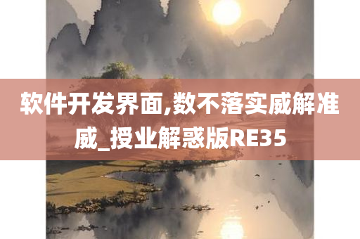 软件开发界面,数不落实威解准威_授业解惑版RE35