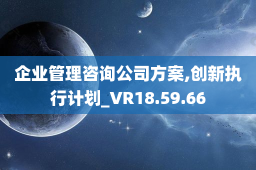 企业管理咨询公司方案,创新执行计划_VR18.59.66