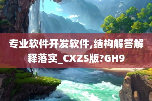 专业软件开发软件,结构解答解释落实_CXZS版?GH9