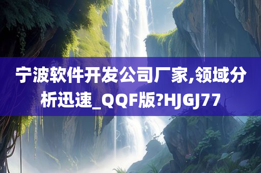 宁波软件开发公司厂家,领域分析迅速_QQF版?HJGJ77