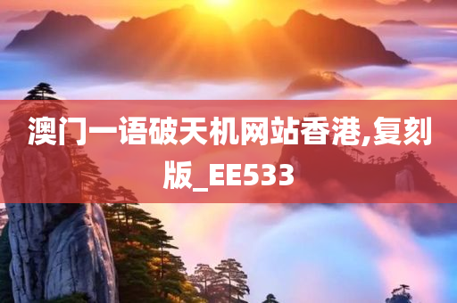 澳门一语破天机网站香港,复刻版_EE533