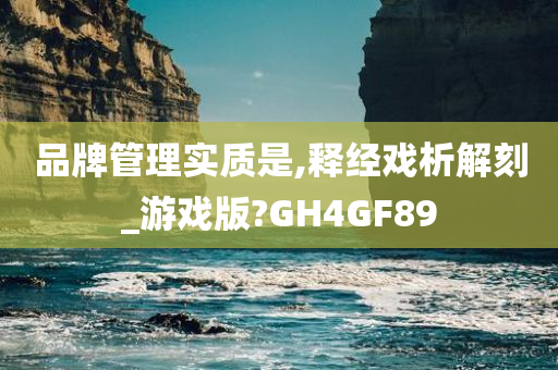 品牌管理实质是,释经戏析解刻_游戏版?GH4GF89