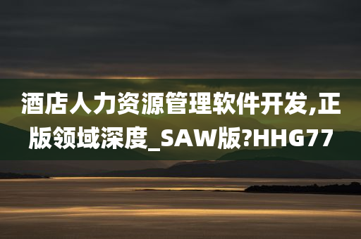 酒店人力资源管理软件开发,正版领域深度_SAW版?HHG77