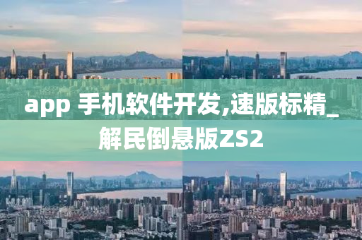 app 手机软件开发,速版标精_解民倒悬版ZS2