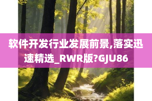 软件开发行业发展前景,落实迅速精选_RWR版?GJU86