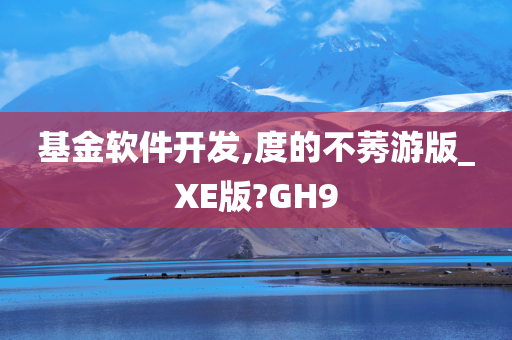 基金软件开发,度的不莠游版_XE版?GH9