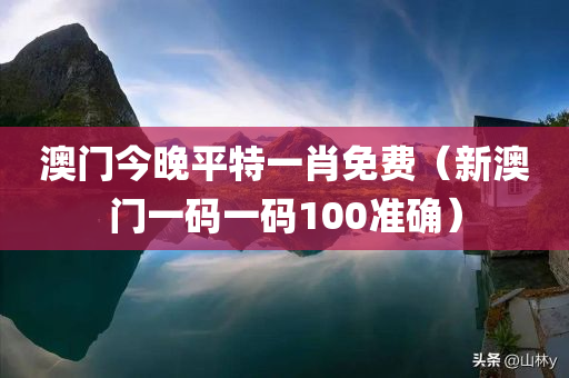 澳门今晚平特一肖免费（新澳门一码一码100准确）