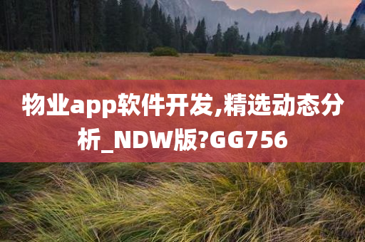 物业app软件开发,精选动态分析_NDW版?GG756